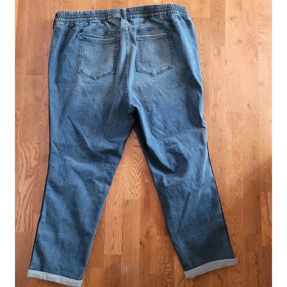 Torrid Feel The Fit Womens Blue Jeans Elastic Waist Super Soft Plus Size 3R - Picture 3 of 10